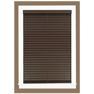 PowerSellerUSA Window Cordless Blinds 2" Slats, Faux Wood Mahogany Plantation